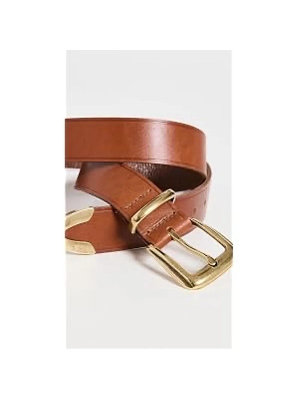 NWT Madewell Western Chunky Buckle Belt English Saddle XL